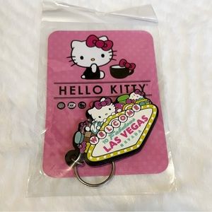 NEW Hello Kitty Las Vegas rubber colorful collectible Keychain